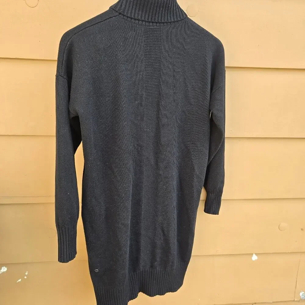 Lululemon‎ softer still black longer pullover sweater Knit dress Sz S
